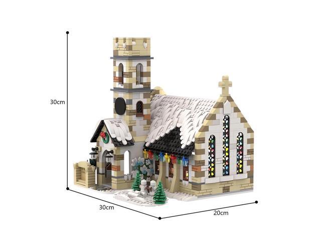 ZITIANYOUBUILD Winter Country Church with Interior Building Toys 1853 Pieces MOC