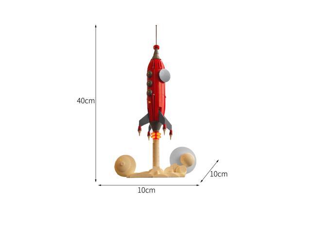 ZITIANYOUBUILD Retro Futuristic Rocket Ship Model for Kids Gift collection MOC
