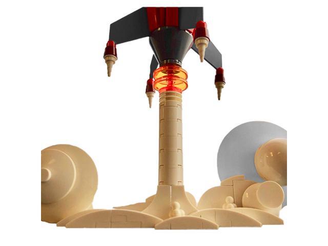 ZITIANYOUBUILD Retro Futuristic Rocket Ship Model for Kids Gift collection MOC