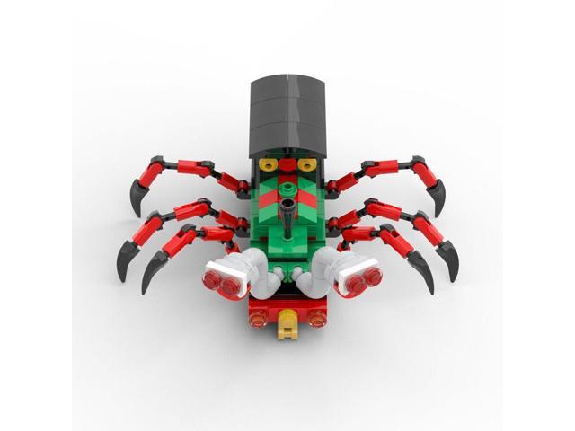 ZITIANYOUBUILD Mutated Green Spider Train with 6 Feet 190 Pieces Building Toys Set MOC
