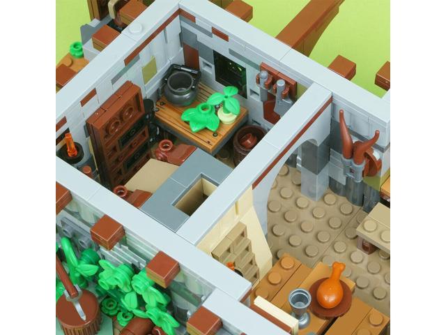 ZITIANYOUBUILD Medieval Tavern 2956 Piece with Inn for 21325 Medieval Blacksmith MOC