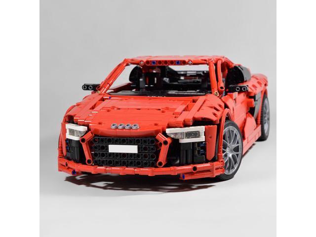 ZITIANYOUBUILD R8 V10 Car Second Generation Model Red Version 1839 Pieces MOC
