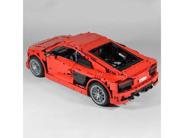 ZITIANYOUBUILD R8 V10 Car Second Generation Model Red Version 1839 Pieces MOC