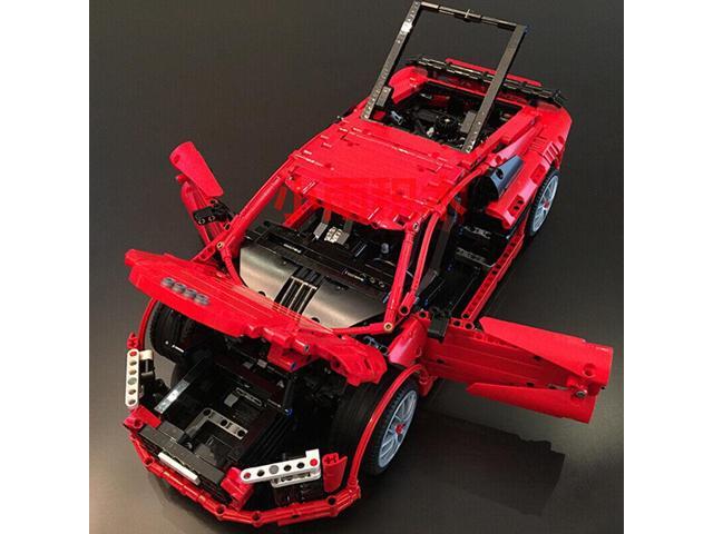 ZITIANYOUBUILD R8 V10 Car Second Generation Model Red Version 1839 Pieces MOC