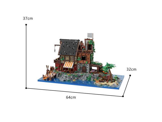 ZITIANYOUBUILD Pirate's Island with Dock, Vegetable garden, Stable 8629 Pieces MOC