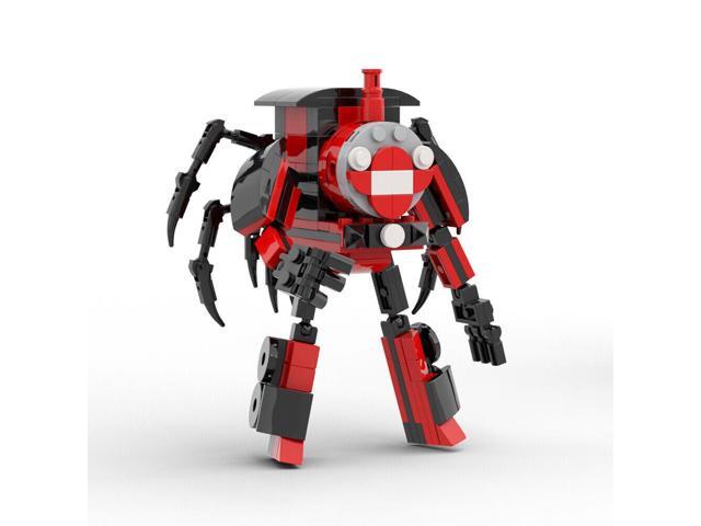 ZITIANYOUBUILD Black-red Spider Train Mech Warrior 199 Pieces Building Toys Set MOC