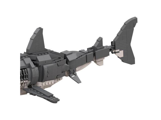ZITIANYOUBUILD MOC-54823 Great White Shark Jaws Megalodon with Detachable Stand 728 Parts 1 11 Scale 100% Compatible with LEGO Brand New and High...