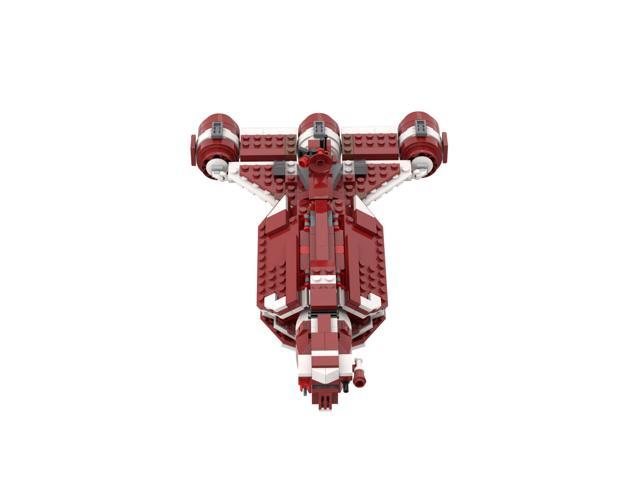 ZITIANYOUBUILD Consular Class Cruiser Model Red Version with Stand 436 Pieces MOC