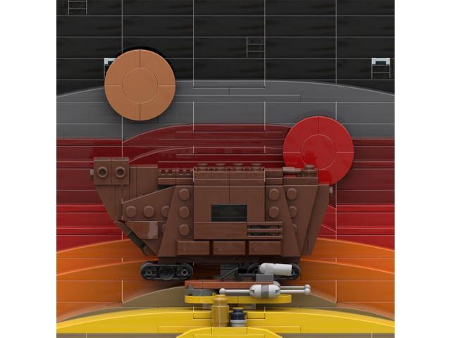 ZITIANYOUBUILD 2-in-1 Iconic Movie Scene Include TATOOINE and BATTLE 1098 Pieces MOC