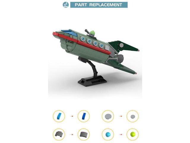 ZITIANYOUBUILD Spaceship Model with Stand Building Toys Kit 628 Pieces from Cartoon MOC