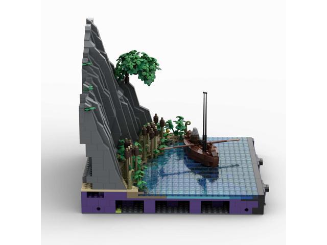 ZITIANYOUBUILD Shore and Boat Diorama for Your Medieval Castle 1626 Pieces MOC