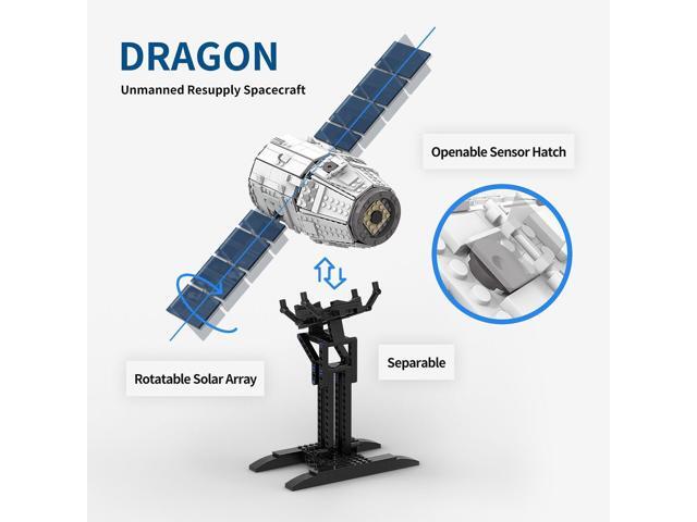ZITIANYOUBUILD Dragon Spaceship Model Building Toys 887 Pieces Building Toys Set MOC