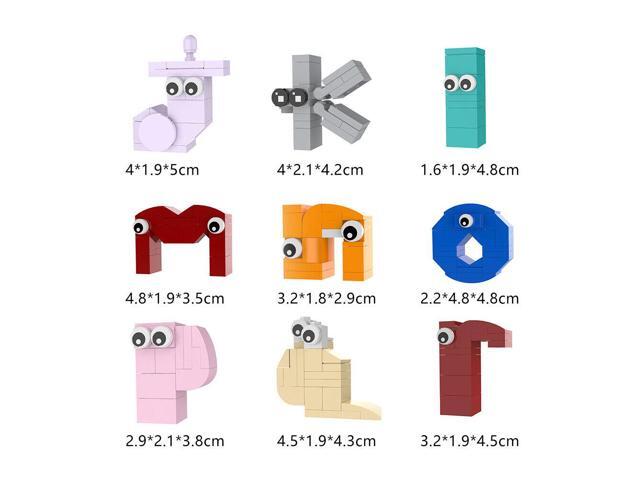 ZITIANYOUBUILD Alphabets Lowercase A-Z Building Blocks Toys Set 538 Pieces for Kids MOC