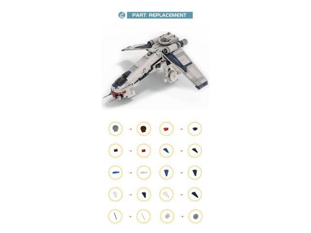 ZITIANYOUBUILD Republic Dropship V2 1307 Pieces for 75337 and 75019 Building Kit MOC