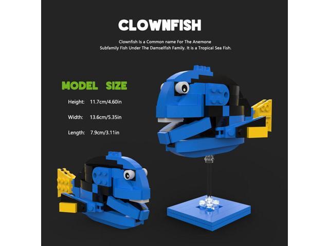 ZITIANYOUBUILD Clownfish Model with Clear Stand 148 Pieces Building Toys for Kids MOC