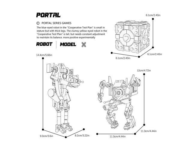 ZITIANYOUBUILD A pair of Bipedal Personality Construct-based Robots 446 Pieces MOC
