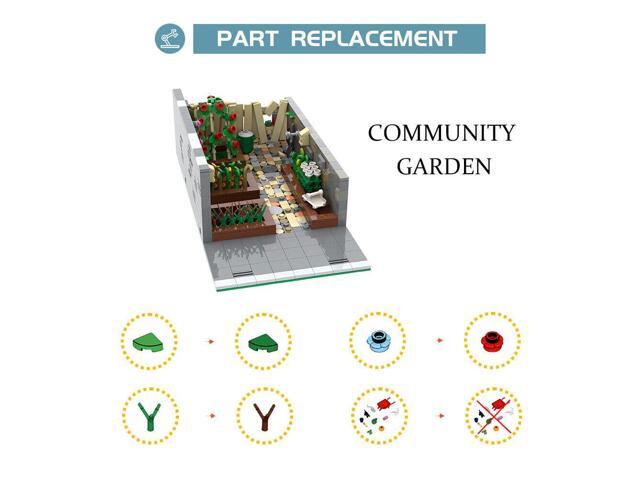ZITIANYOUBUILD Community Allotment Garden Model Building Toys 681 Pieces MOC