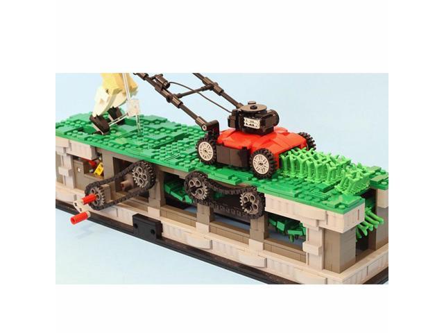 ZITIANYOUBUILD Lawn Mower Man Kinetic Sculpture with Power Functions Building Toys MOC