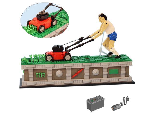 ZITIANYOUBUILD Lawn Mower Man Kinetic Sculpture with Power Functions Building Toys MOC