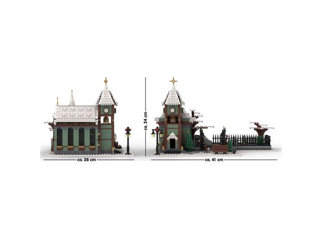 ZITIANYOUBUILD Winter Village Church with Graveyard Toys Sets 906 Pieces MOC