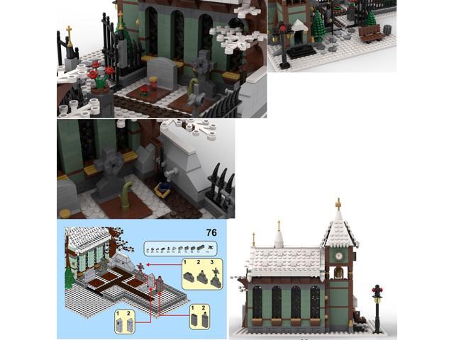 ZITIANYOUBUILD Winter Village Church with Graveyard Toys Sets 906 Pieces MOC