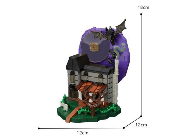 ZITIANYOUBUILD Haunted House with Purple Sky Full Moon for Halloween 574 Pieces MOC
