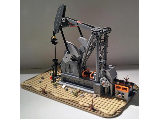ZITIANYOUBUILD Functioning Oil Pump Jack Oil Derrick 474 Pieces Building Toys Set MOC
