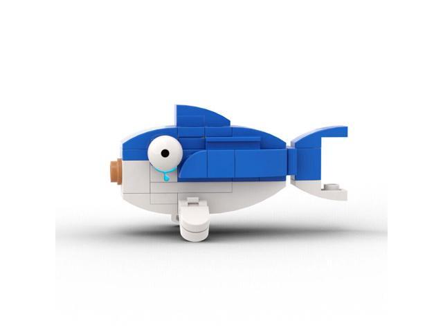 ZITIANYOUBUILD Little White-blue Fish from Video Game Building Toys Set 48 Pieces MOC