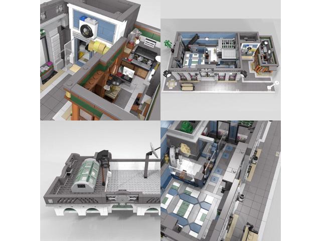 ZITIANYOUBUILD Bank and Coffee Shop Model Modern Architecture 3967 Pieces for Adults MOC
