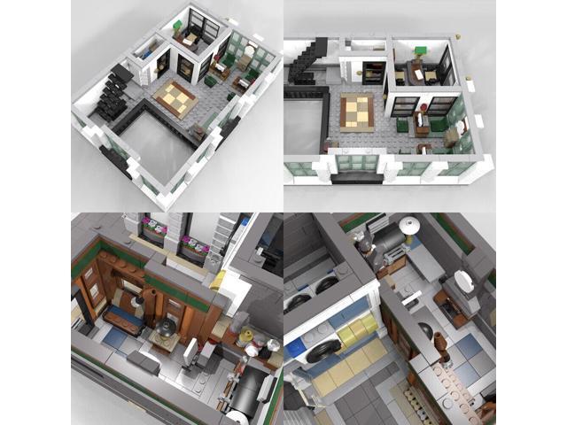 ZITIANYOUBUILD Bank and Coffee Shop Model Modern Architecture 3967 Pieces for Adults MOC