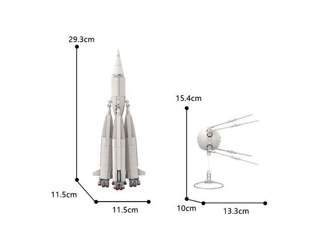 ZITIANYOUBUILD 2-in-1 The first ICBM R-7 and First Man-made Satellite 541 Pieces MOC