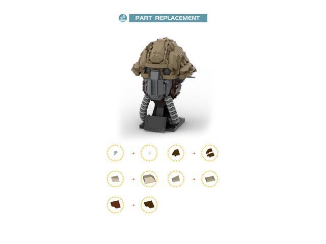 ZITIANYOUBUILD Bust of Pilot / Benthic Helmet Model 776 Pieces from Sci-Fi Movie MOC