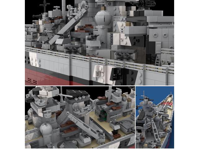 ZITIANYOUBUILD Bismarck Battleship Ship Model 1:200 Scale 7164 Pieces Building Toys MOC