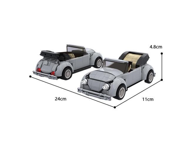 ZITIANYOUBUILD 7.9' Cabriolet Convertible like a Bug 8-wide Scale Model 344 Pieces MOC