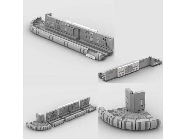 ZITIANYOUBUILD Modular Exterior Corridor System with 4 Entrances 1147 Pieces MOC