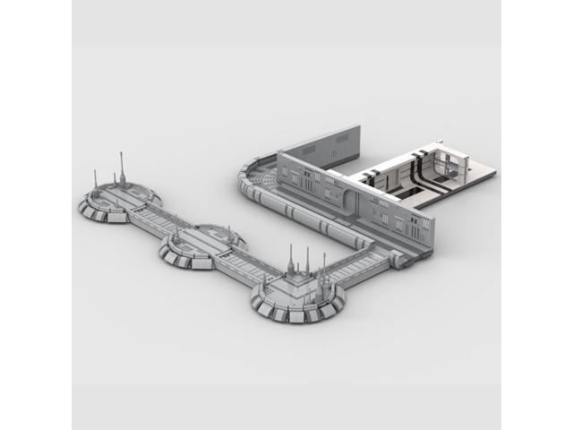 ZITIANYOUBUILD Modular Exterior Corridor System with 4 Entrances 1147 Pieces MOC