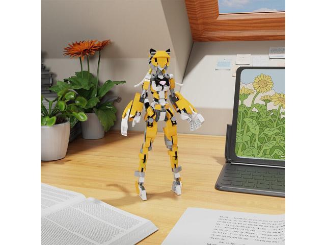 ZITIANYOUBUILD Robot Girl Tiger Girl Mech Model with Movable Joints 314 Pieces MOC