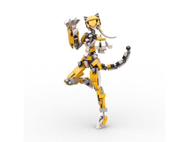 ZITIANYOUBUILD Robot Girl Tiger Girl Mech Model with Movable Joints 314 Pieces MOC