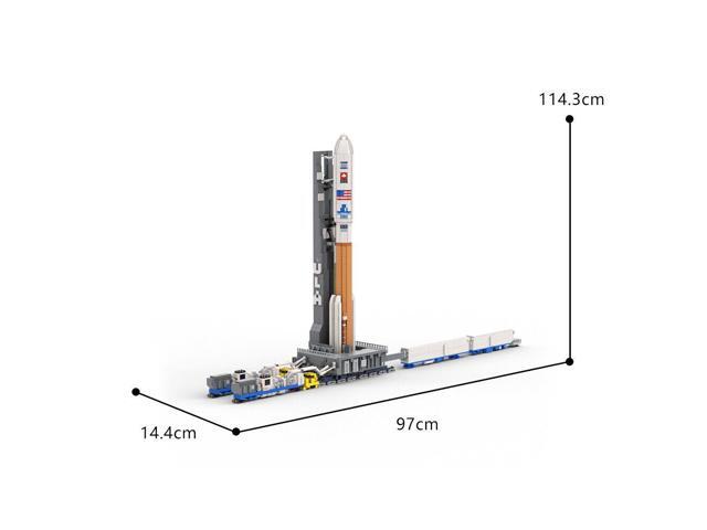 ZITIANYOUBUILD MOC-128611 Rocket with Launch Pad on Transport Trucks 3429 Pieces 1:110 Scale MOC