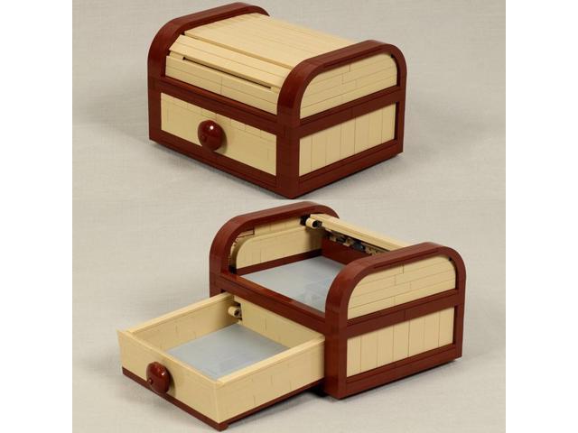 ZITIANYOUBUILD MOC-78298 Tambour Box Case / Storage Box Jewelry Box 552 Pieces Building Kit MOC