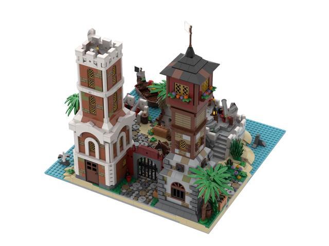 ZITIANYOUBUILD MOC-151046 Modular Pirates Town Gates & Fortress Building Toys Set 3000 Pieces MOC