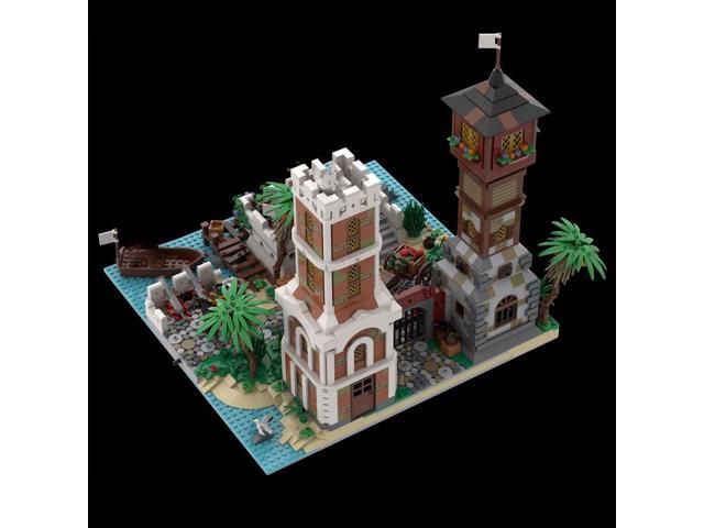 ZITIANYOUBUILD MOC-151046 Modular Pirates Town Gates & Fortress Building Toys Set 3000 Pieces MOC