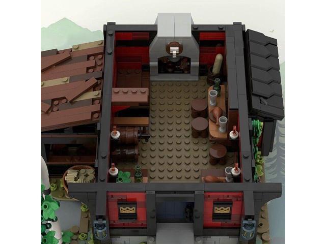 ZITIANYOUBUILD MOC-111710 Modular Medieval Inn Guest House Hotel with Interior 2927 Pieces MOC