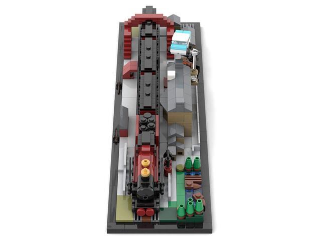 ZITIANYOUBUILD MOC-31632 Train Station Railway Station Architecture Skyline 706 Pieces MOC