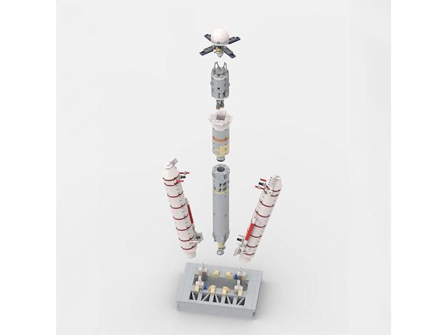 ZITIANYOUBUILD MOC-61281 Titan IIIE Centaur 1 110 Scale Launch Vehicle Model with Landers 909 Pieces Toys Set for Adults 100% Compatible with LEGO...