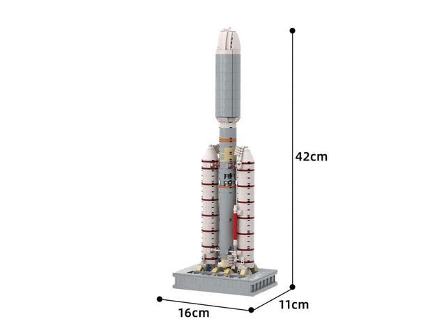 ZITIANYOUBUILD MOC-61281 Titan IIIE Centaur 1 110 Scale Launch Vehicle Model with Landers 909 Pieces Toys Set for Adults 100% Compatible with LEGO...
