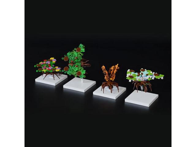 ZITIANYOUBUILD MOC-84653 4-in-1 Fall Creatures Butterflies Insect Model with Base 470 Pieces MOC