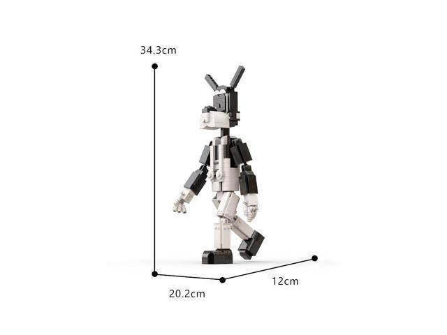 ZITIANYOUBUILD A Tall Wolf Wearing White Overalls and Black Boots Building Toys Set MOC