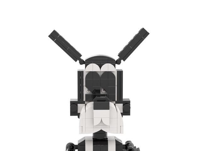ZITIANYOUBUILD A Tall Wolf Wearing White Overalls and Black Boots Building Toys Set MOC