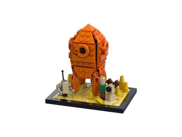ZITIANYOUBUILD MOC-111293 The Orange Moon Rocket micro Vignette Model 156 Pieces Building Toy MOC